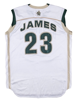2001-03 LeBron James Game Used St. Vincent-St. Mary Fighting Irish High School White Basketball Jersey (MEARS A10 & Letter of Provenance)